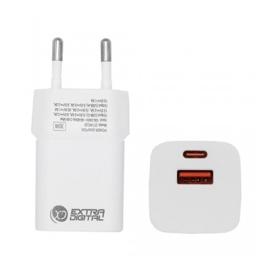 Extradigital Зарядное устройство GaN USB Type-C, USB Type-A: 30 Вт, PPS
