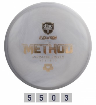 Discgolf DISCMANIA Midrange Driver HARD EXO METHOD Evolution Grey 5/5/0/3