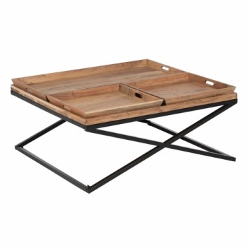 Centre Table Natural Iron Mango wood 85 x 85 x 39 cm