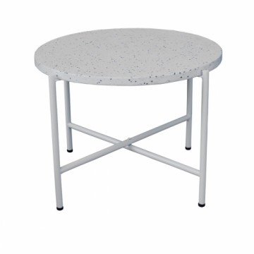 Bigbuy Home Mazs galdiņš Terrazzo Balts 60 x 60 x 45 cm