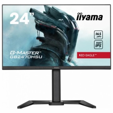 Iiyama   24" ETE Fast IPS Gaming, G-Master Red Eagle, FreeSync Premium, 1920x1080@165Hz, 250cd/m², 1100:1, HDMI, DisplayPort, 0,8ms (MPRT), Speakers, USB-HUB (2x2.0), Black Tuner, 15cm Height Adj. Stand