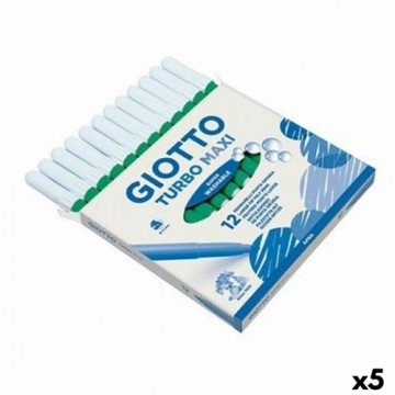 Flomasteru Komplekts Giotto Turbo Maxi Zaļš (5 gb.)