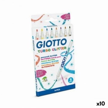 Набор маркеров Giotto Turbo Glitter Разноцветный (10 штук)