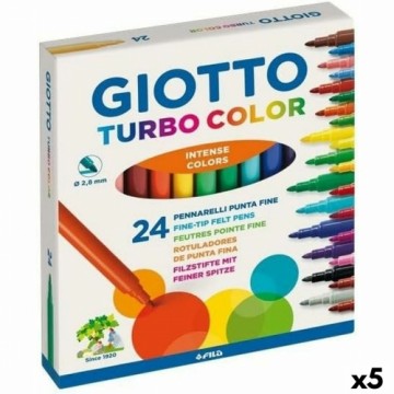 Flomasteru Komplekts Giotto Turbo Color Daudzkrāsains (5 gb.)