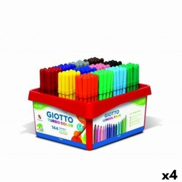 Set of Felt Tip Pens Giotto Turbo Color Multicolour (4 Units)