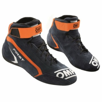 Racing Ankle Boots OMP First Orange Navy Blue 45 FIA 8856-2018
