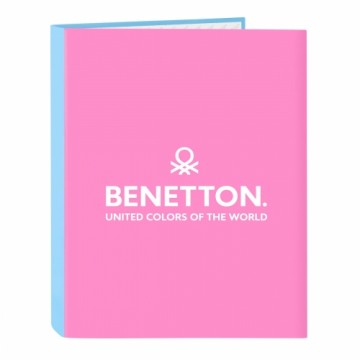 Ring binder Benetton Spring Pink Sky blue A4 26.5 x 33 x 4 cm