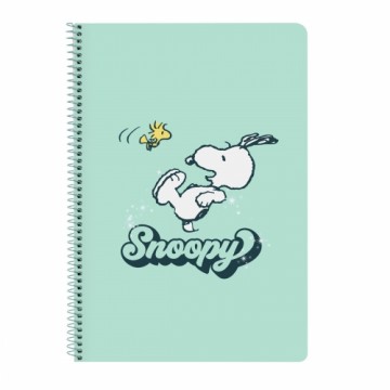 Piezīmju Grāmata Snoopy Groovy Zaļš A4 80 Loksnes