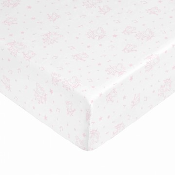 Подогнанный лист Peppa Pig Белый Розовый 70x140 cm