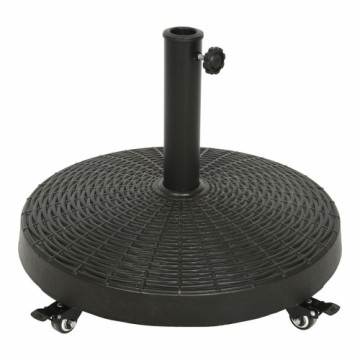 Bigbuy Garden Pludmales saules sarga pamatne 841097 Melns Polietilēns Tērauds Ar riteņiem Ø 52 cm