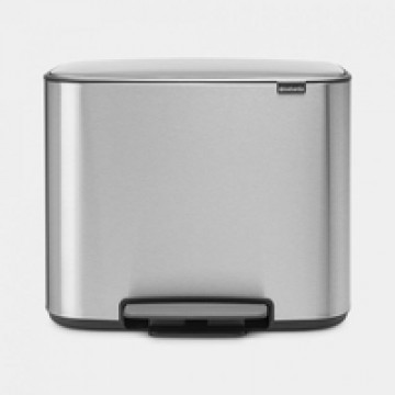 Brabantia Bo Pedal Bin steel matt FPP  3 x 11 L 121128