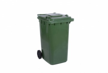 Rim Kowalczyk Atkritumu konteiners ar vāku un riteņiem 240L, zaļš