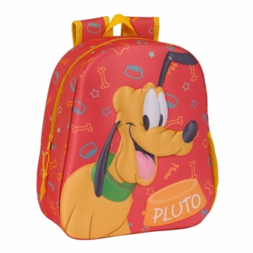 ClÁsicos Disney Детский рюкзак 3D Clásicos Disney Pluto Оранжевый 27 x 33 x 10 cm