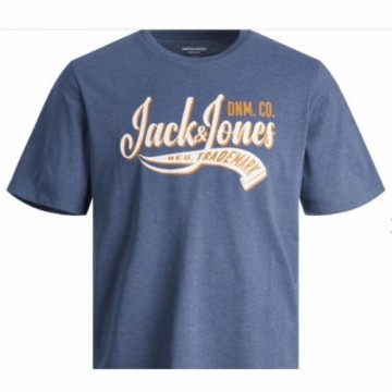 Vīriešu Krekls ar Īsām Piedurknēm Jack & Jones JJLEGO TEE SS O NECK 12246690 Zils