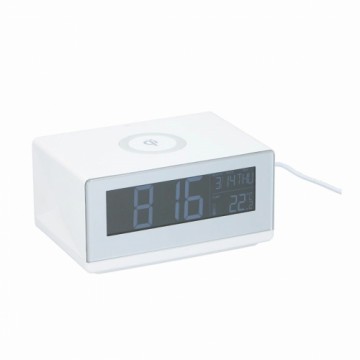Часы-будильник с беспроводным зарядным Grundig Белый