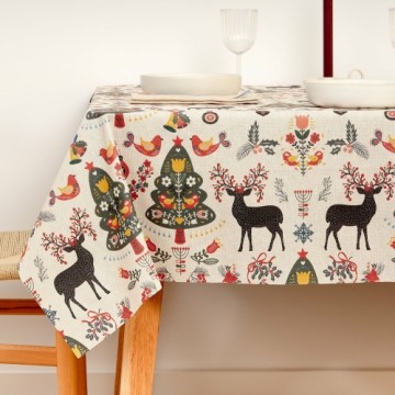 Stain-proof resined tablecloth Belum Merry Christmas 140 x 140 cm