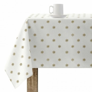 Stain-proof resined tablecloth Belum Snowflakes Gold 200 x 140 cm