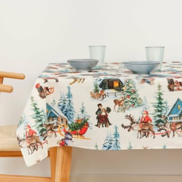 Stain-proof resined tablecloth Belum  Christmas Landscape 200 x 140 cm