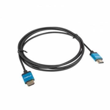 HDMI Kabelis Lanberg V2.0 4K SLIM Melns 1 m Melns/Zils