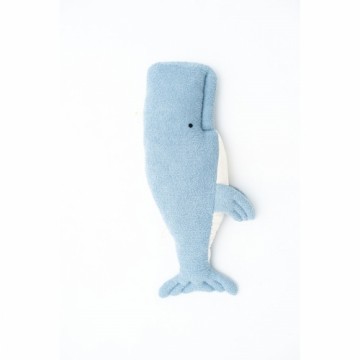 Fluffy toy Crochetts OCÉANO Light Blue Whale 28 x 75 x 12 cm