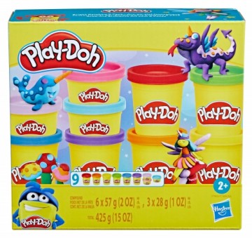 PLAY-DOH масса для лепки Блестки, 6 шт