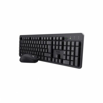Keyboard and Mouse Trust 25356 Black Spanish Qwerty