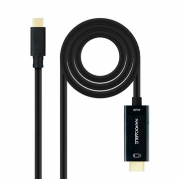 USB-C - HDMI kaapeli NANOCABLE 10.15.5133 Melns 3 m 4K Ultra HD