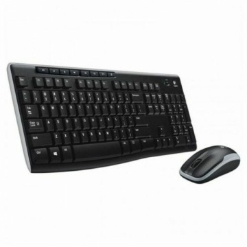 Klaviatūra un Bezvadu Pele Logitech 920-004513 Melns Spāņu Qwerty QWERTY