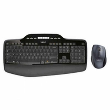 Клавиатура и беспроводная мышь Logitech 920-002437 Чёрный Испанская Qwerty QWERTY