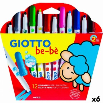 Flomasteru Komplekts Giotto BE-BÉ Daudzkrāsains (6 gb.)