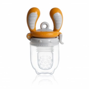 Kidsme Food Feeder bērna ēdināšanas ierīce cietiem produktiem (vidējs), Amber, no 4 mēn. - 160350AM