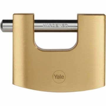 Key padlock Yale Rectangular Golden