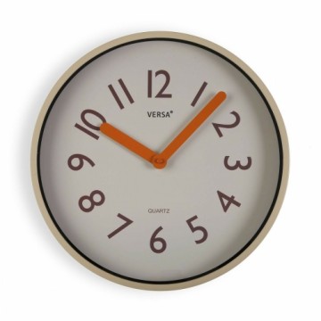 Wall Clock Versa Cream Plastic Quartz 4 x 30 x 30 cm