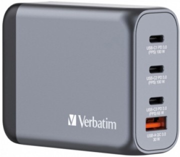 Lādētājs Verbatim Wall Charger 100W Grey