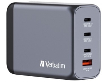 Lādētājs Verbatim Wall Charger 200W Grey