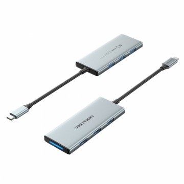 USB Centrmezgls Vention TOPHB Sudrabains