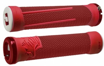 Stūres rokturu ODI AG-2 Signature V2.1 Lock-On Red/Fire Red