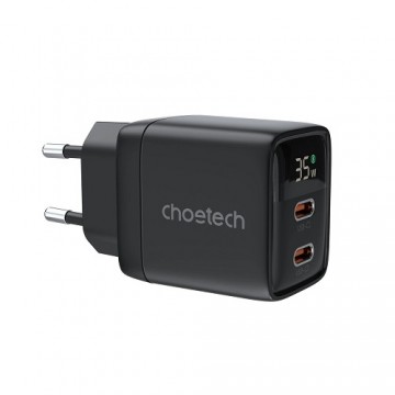 Charger CHOETECH GaN 2xUSB Type-C: 35W, PD