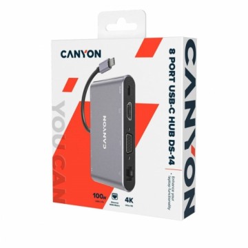 Canyon USB Centrmezgls CNS-TDS14 Pelēks (1 gb.)