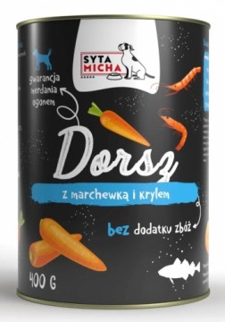 SYTA MICHA Cod with carrot and krill - wet dog food - 400g