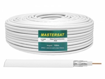 Коаксиальный кабель PS RG-6 CCS, 100 м, MASTERSAT.