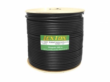Lexton F690BV Коаксиальный кабель из меди, черный с гелевым наполнением, 300 м.
