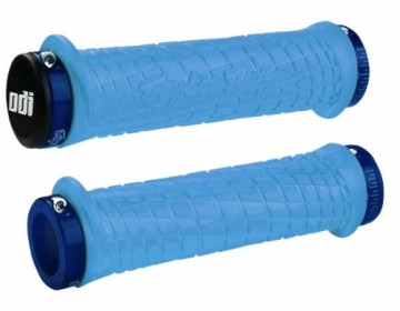 Stūres rokturu ODI Troy Lee Designs Signature MTB Lock-On Aqua w/ Blue Clamps