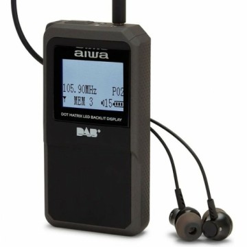 Radio Aiwa Melns DAB/DAB+/FM 1,7" (Atjaunots A)