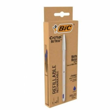 Ручка с жидкими чернилами Bic 997202 Синий Серебристый