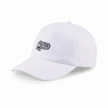 Sporta Cepure Puma Script Logo Balts Daudzkrāsains Viens izmērs