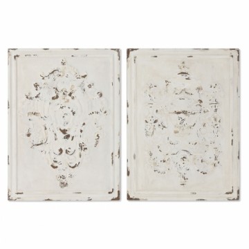 Wall Decoration Home ESPRIT White Neoclassical Stripped 58 x 4,5 x 78 cm (2 Units)