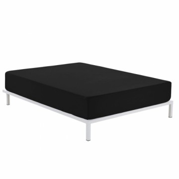 Fitted bottom sheet Alexandra House Living Black 105 x 190/200 cm