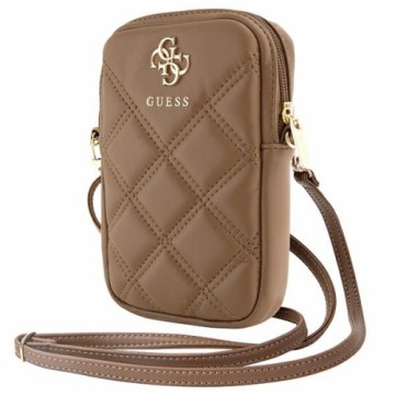 Guess Torebka GUWBZPSQSSGW brązowy|brown Zip Quilted 4G