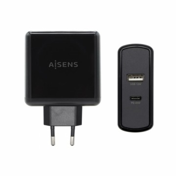 USB Lādētājs Sienas Aisens ASCH-2PD45A-BK 57 W Melns USB-C
